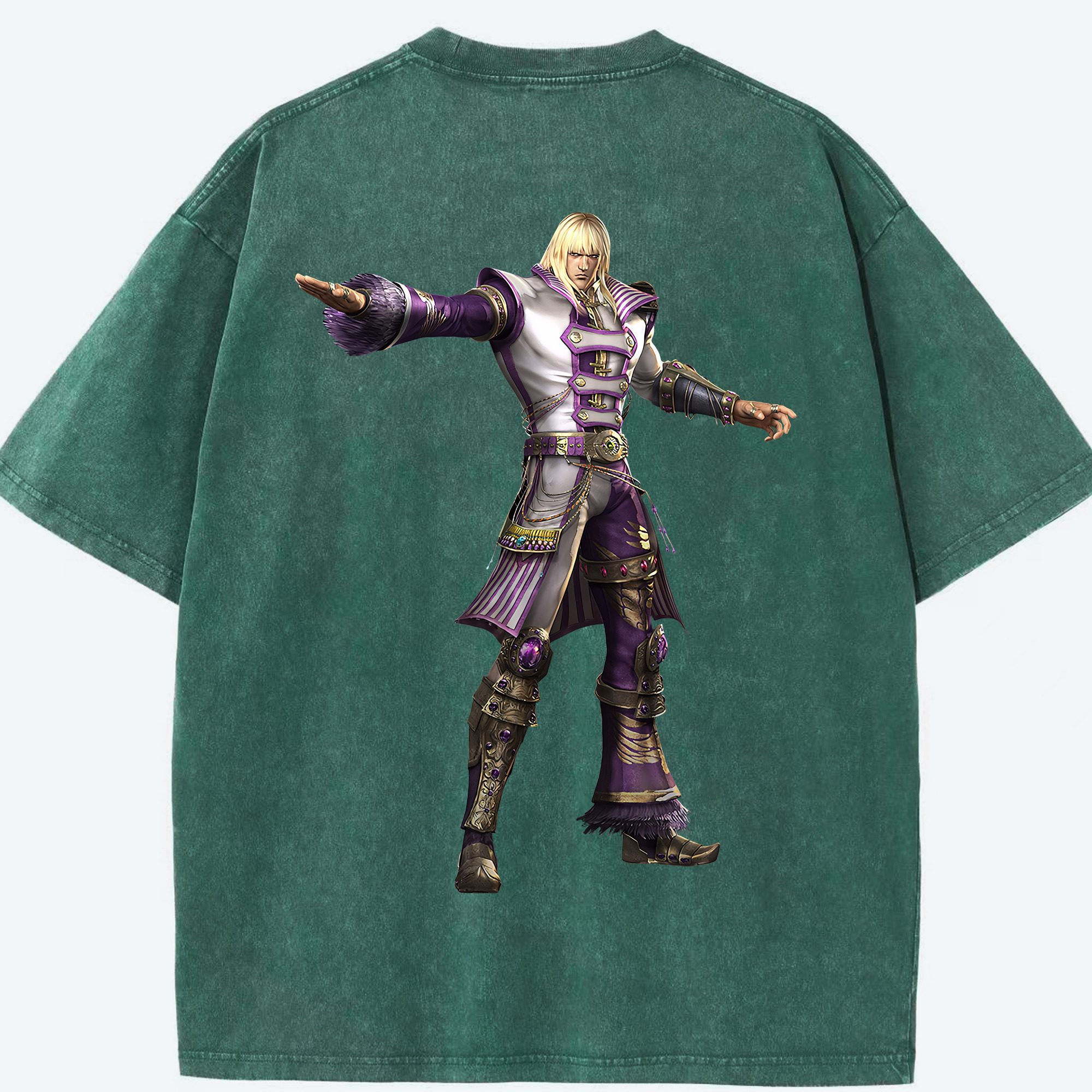 （画像用） 北斗の拳 Fist of the North Star 綿100% ヴィンテージ風 半袖Tシャツ（背面プリント）